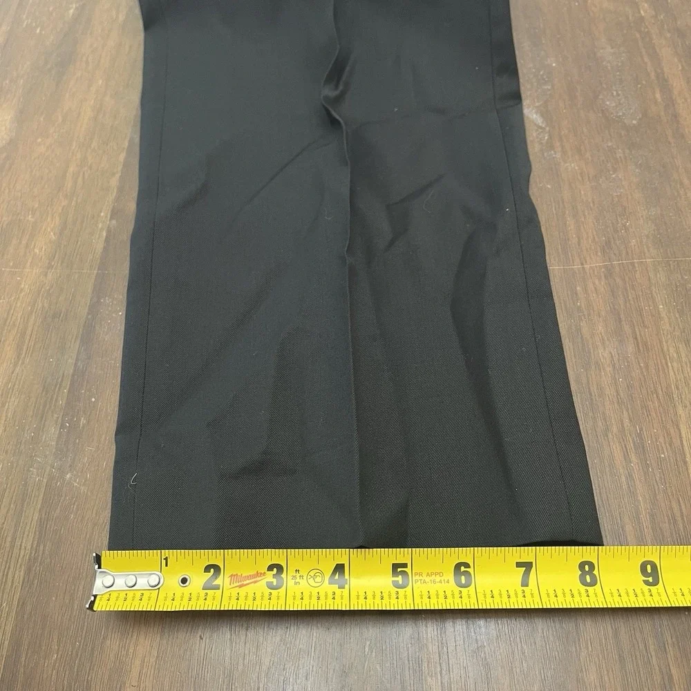 Banana Republic Men's Dress Pants Black 100% Wool Shell Size 33x32 Flat Front